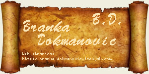 Branka Dokmanović vizit kartica